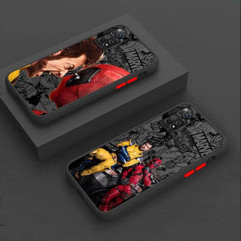 Marvel Deadpool Wolverine Phone Case for Xiaomi Redmi 13C12 5G 10C 12C 9 10 9A 9T 9C A1 A2 Plus K40 Pro Matte funda Cover