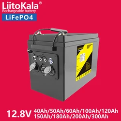 LiitoKala 12V 200Ah 300Ah LiFePO4 Battery 100Ah 120Ah 150Ah Campers Waterproof Golf Cart Battery Off-Road Off-grid Solar energy