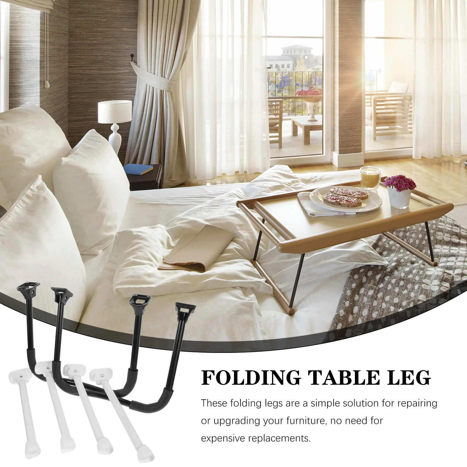 

1 Set Of Foldable Legs U Shape Metal Furniture Legs Heavy Duty Black Iron Abs For Diy Coffee Table Bench Desk Folding Brackets