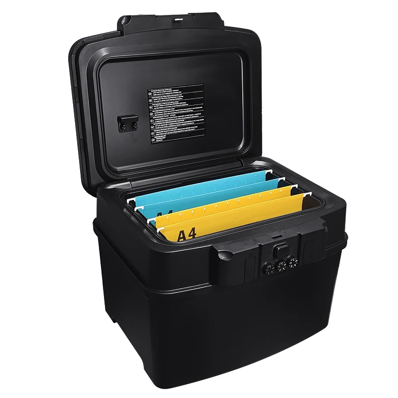 

A4 Document Storage Box Waterproof and Fireproof Design Document Safe Box, 2162N, Dial Lock