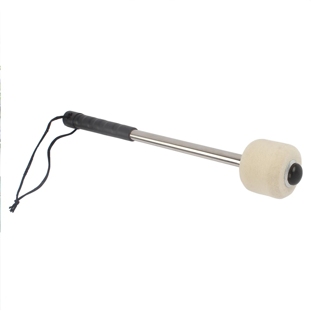 

1Pc Snare Drum Mallet Drum Stick for Percussion Instrument Wool Felt Head Plastic Handle Drumsticks Accessories (White)