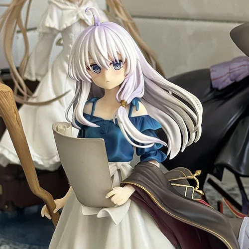 

High-quality Witch Journey Irena Figure Travel Box Shaving Witch Standing Broom White Hair Beautiful Girl Model Ornament