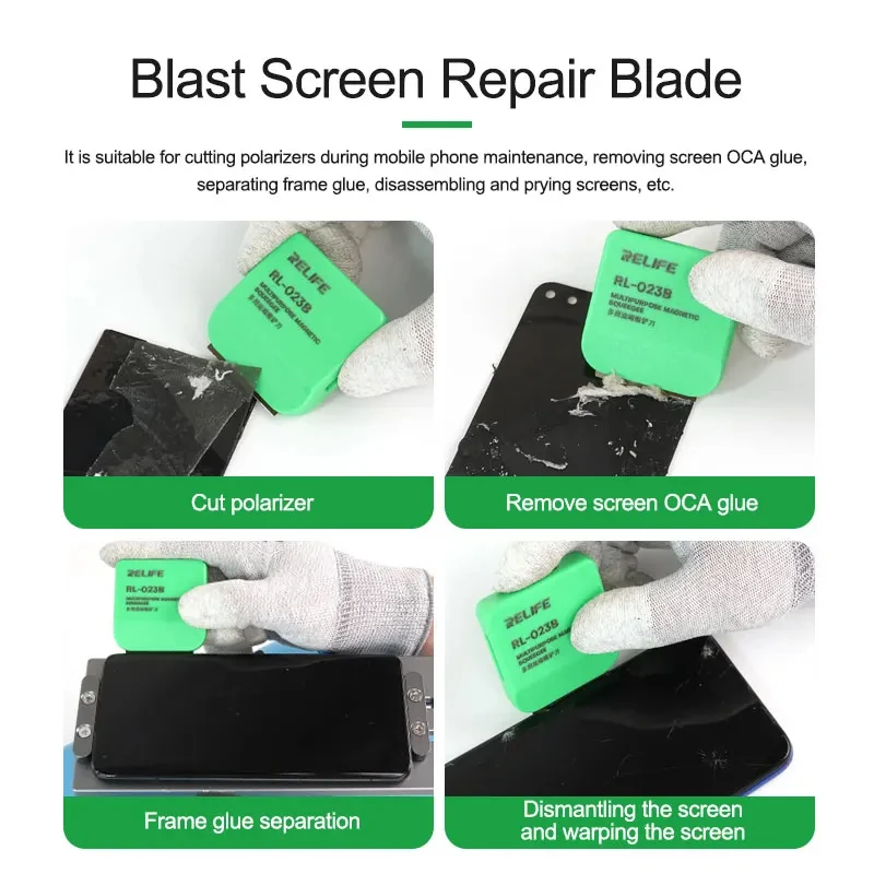 RELIFE RL-023B RL-023A Multipurpose Glue Removal Blade for Mobile Phone Repair High Hardness LCD Screen Frame Disassembly Blade