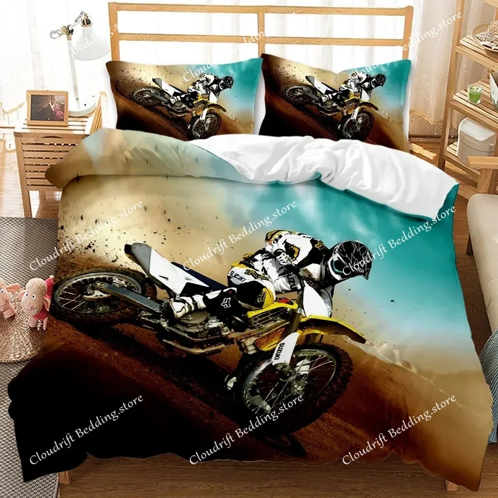 Mountain bikes Bedding Set Boys Girls Twin Queen Size Duvet Cover Pillowcase Bed Kids Adult Fashion Home Textileextile