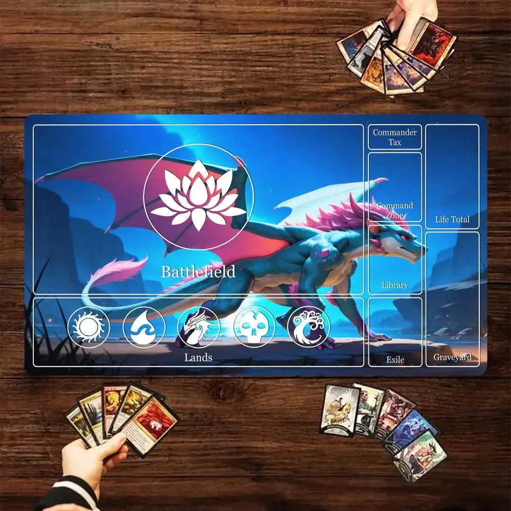 

Magic card playmat with zones mtg Playmat Strange Fantasy Warcraft design anime Desk Mat gamer keypad expansion gaming Mousepad