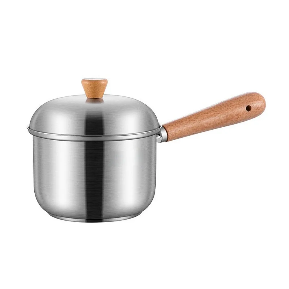 For Induction Cookers Rust Resistant Cookware Stainless Steel Milk Pot Silver Milk Pot Long Lasting Performance