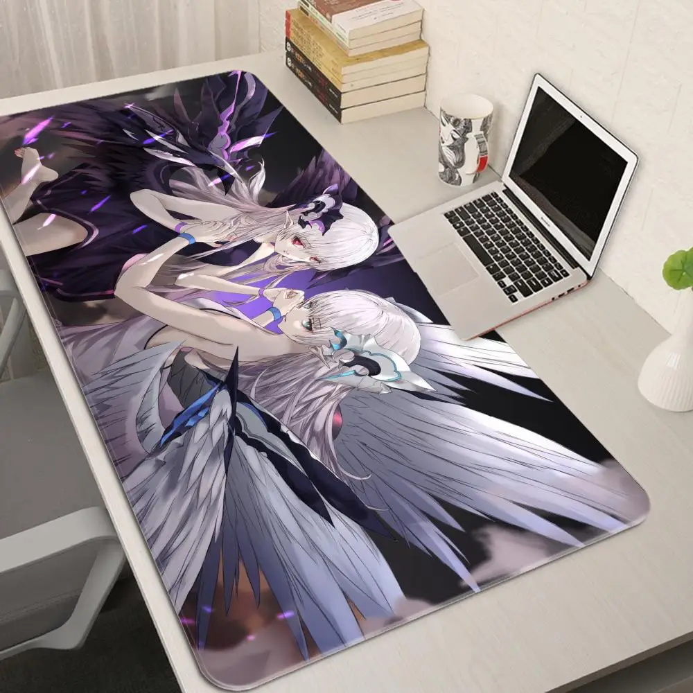 

Anime Angel X demon Mouse Pad Desk Mouse Pad Cute HD Desk Pad Extended Gaming Keyboard Mats Large XXL Gamer Mousepad 100x50