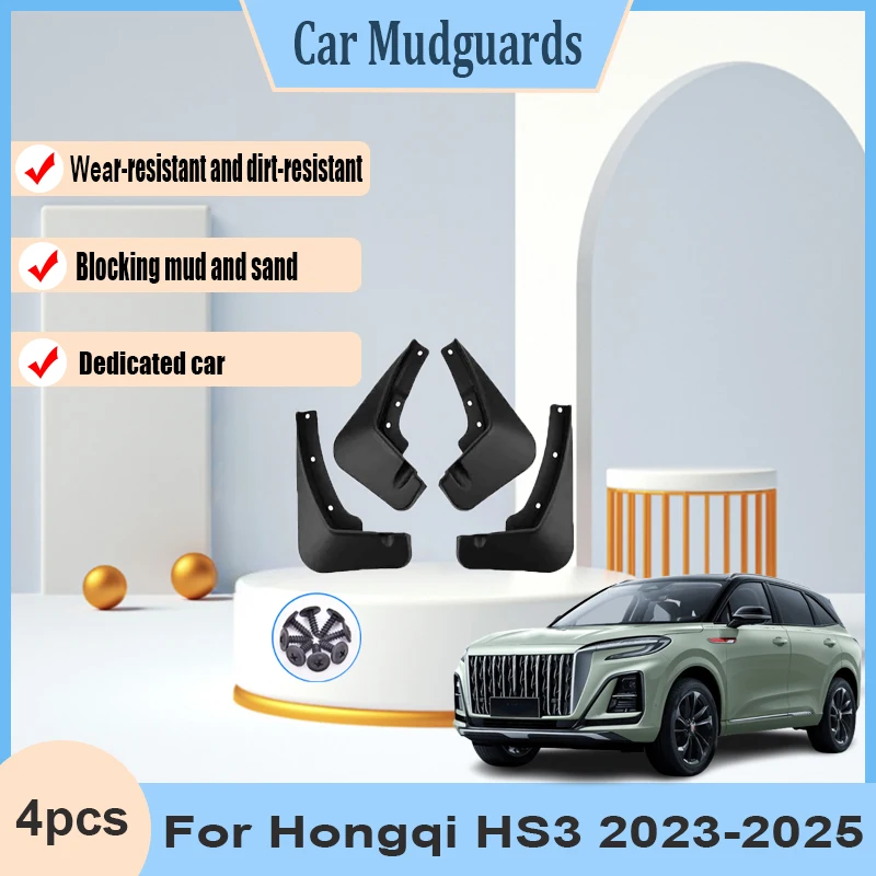 

Muds Flap for Hongqi HS3 Accessories 2023 2024 2025 Splash-proof Splash Guards Flap Mudguards Fender Anti-mud Part Car Protect