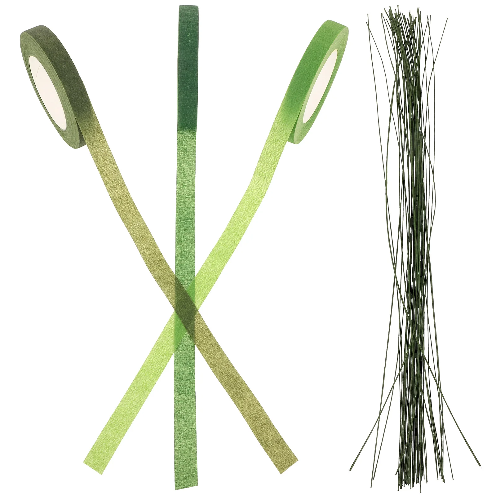 

1Set Floral Stem Tape Wire Set Durable Strong Adhesive Paper Plastic for Floral Bouquet Wrap DIY Flower Arrangement
