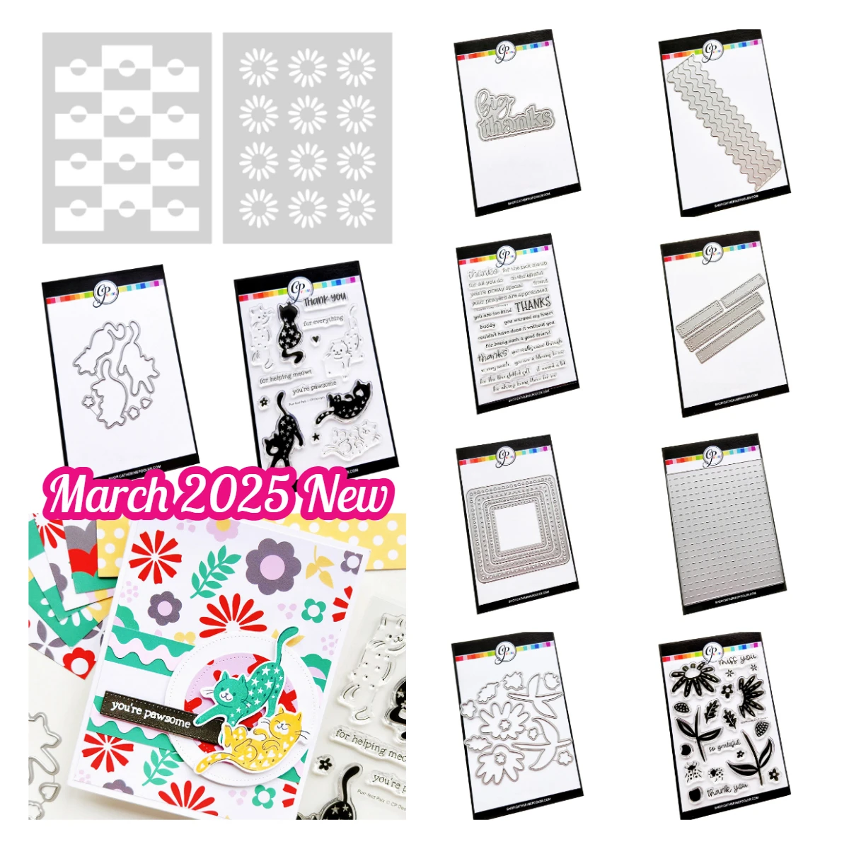 

Wild Flowers Channel Stitch Cover Plate Big Thanks Word Dies and Stamps DIY Scrapbooking Paper Card Carft Template Mold 2026 New