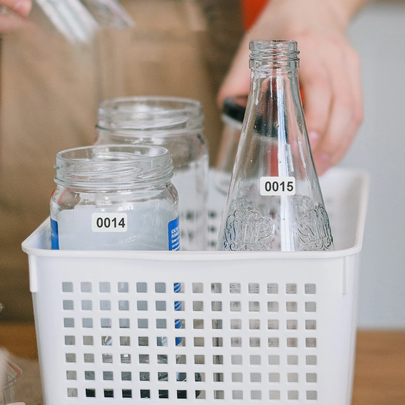 

1 Roll Numbered Labels Stickers Rectangular Adhesive Decals For Home Kitchen Office Storage Organization Classification Small