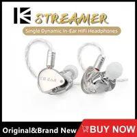 KBEAR Streamer 2PIN 0.78MM Single Dynamic In-Ear HiFi Headphones 10MM PEK Diaphragm DD 5N Wire Music Sports Iem Earbuds Earphone