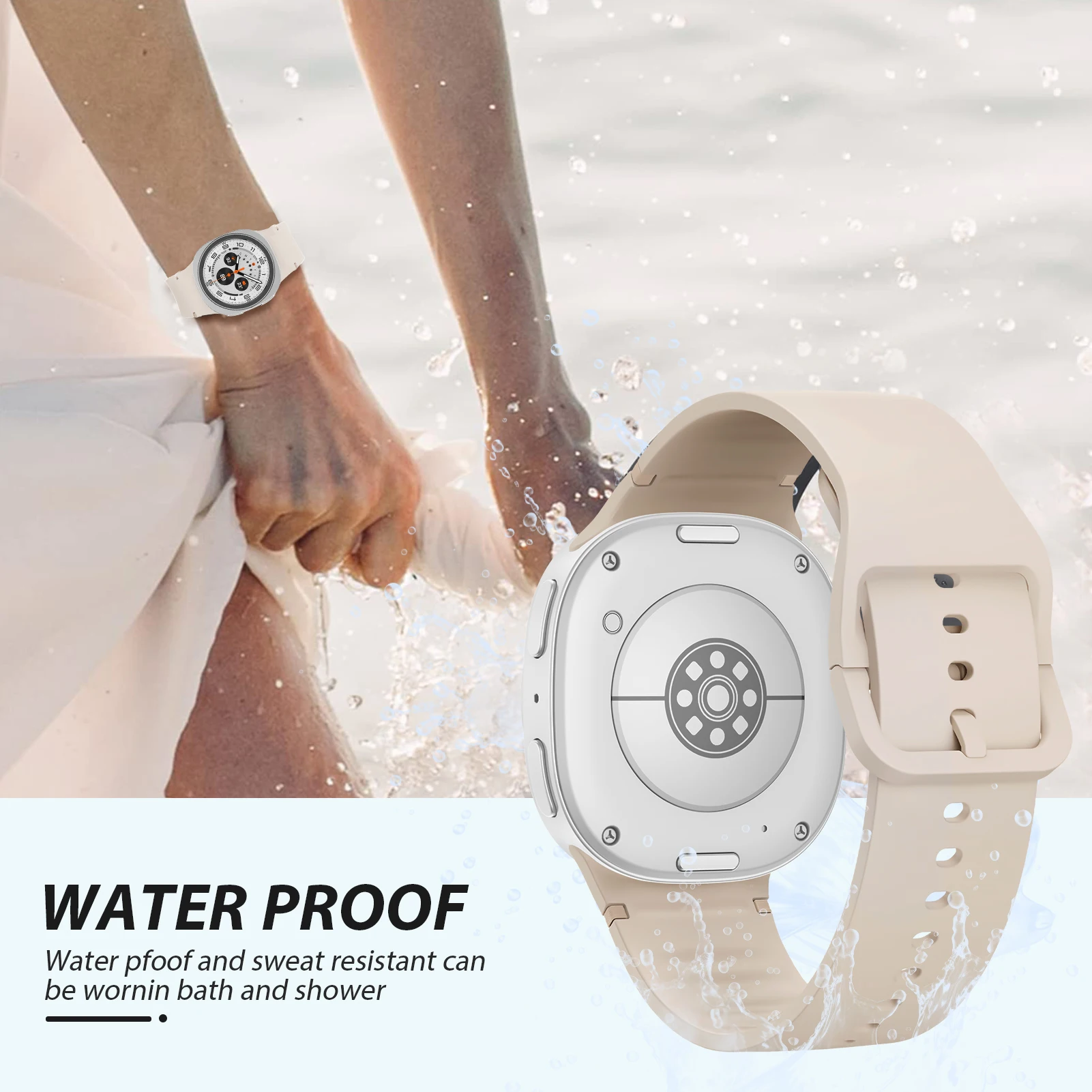 Sport Silicone Band For Samsung Galaxy Watch 9 8 Strap 44 40mm Accessories Correa Pulseira Bracelet Galaxy Watch 8 Classic 46mm