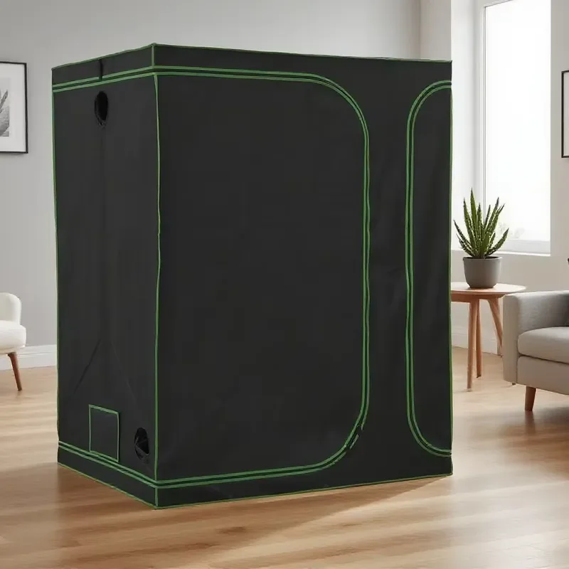 600D Diamond Reflective Polyester Grow Tent with Observation Window and Floor Tray for Indoor Hydroponic Plant Growth