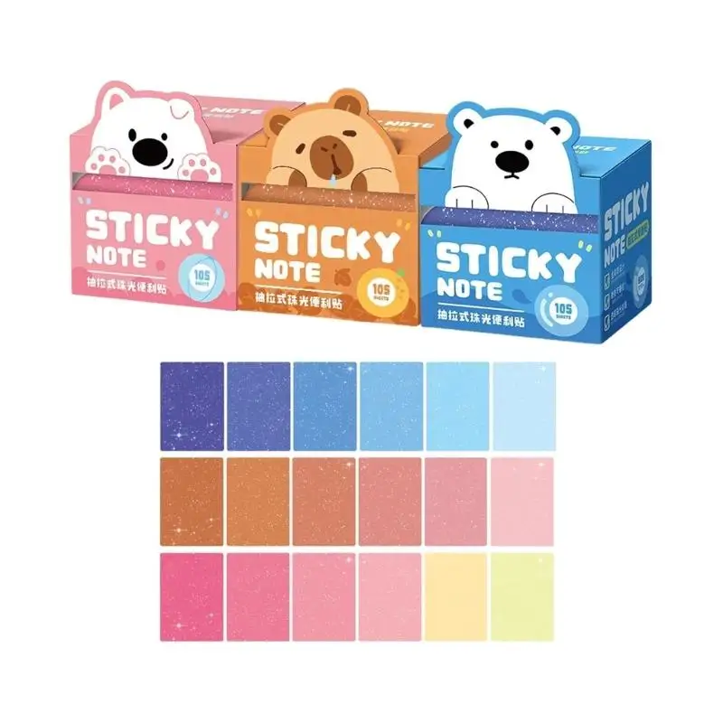 31BA Adhesive Note Paper Memo Pad Set with Dispenser Boxes for Office Organization