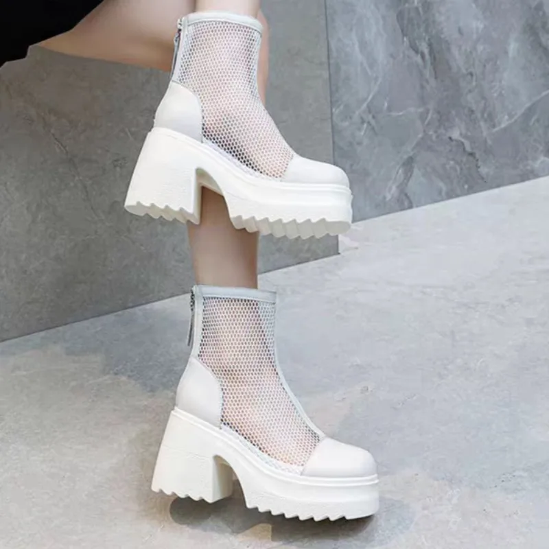 

Lightweight thick-soled stretch net fabric summer sandals for women, 2026 new style, casual and comfortable short boots