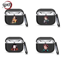 Demon Slayer Suitable for Airpods1 2 3 Pro2 Anime Earphone Shanyi Charcoal Jiro Earphone Protective Case Decorative Supplies