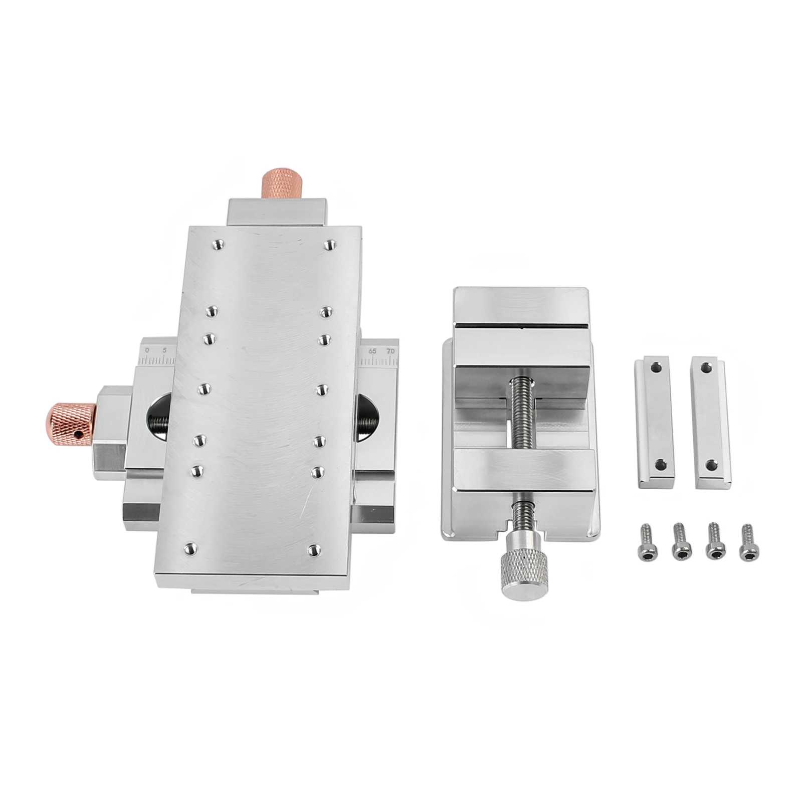 Precision XY Cross Slide Table with Vise, Manual Linear Sliding Stage with Fine Adjustment Lead Screws,for Drill Press,Engraving