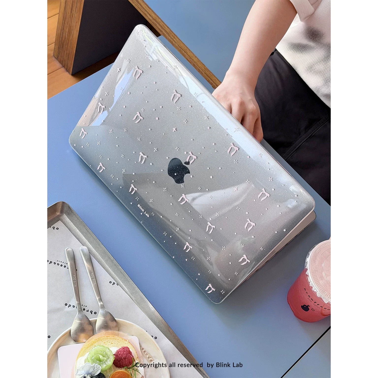 Pink Bow Stars Polka Dots Shining Laptop Case For Macbook Air 13.6 M4 NEO 15 M3 Hard Cover For Mac Book Pro 13 M1 M2 14 M4 M5 16