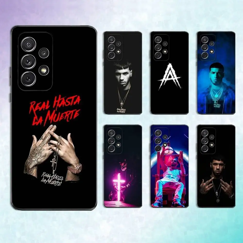 

A-Anuel Singer AA Phone Case For Samsung S25,S24,S23,S22,S21,S20,S10,Ultra,Plus,Lite,FE,Soft Silicone Black Cover