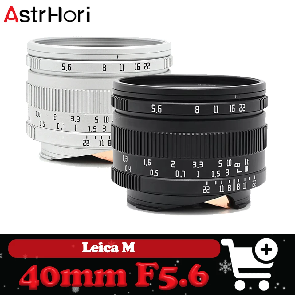 

Полнокадровый объектив AstrHori 40 мм F5.6 с ручной фокусировкой, объектив с фиксированным фокусом, совместимый с креплением Leica M