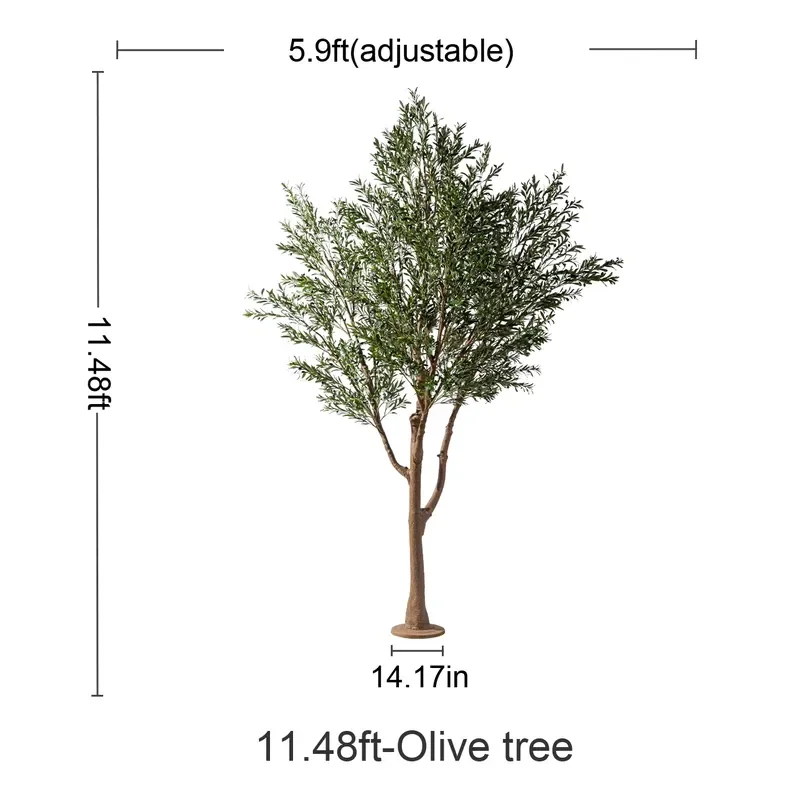 TikTok big artificial olive tree realistic greenery home decoration garden indoor plants potted trees for christmas decor - view 5