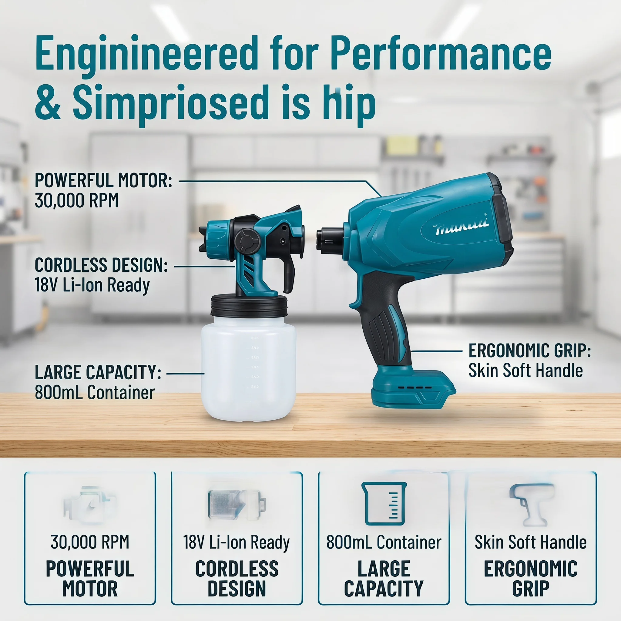 Makita 800ML Electric Spray Gu - Heat Gun Paint Strip review and price