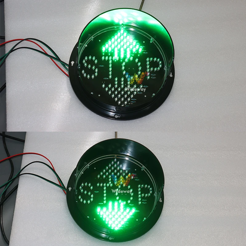 200mm LED Traffic Module Double Arrow Signal Light Red Stop Green Arrow for Car Wash Station Maintenance Repair Shop