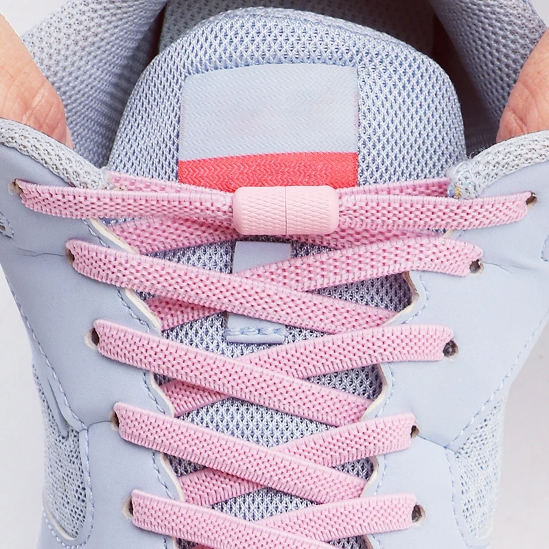 

1 Pair Metal Capsule Buckle Shoelaces Without Ties Sneaker Flat Elastic Shoe Laces Kids Adult Quick Shoelace Shoes Accessories
