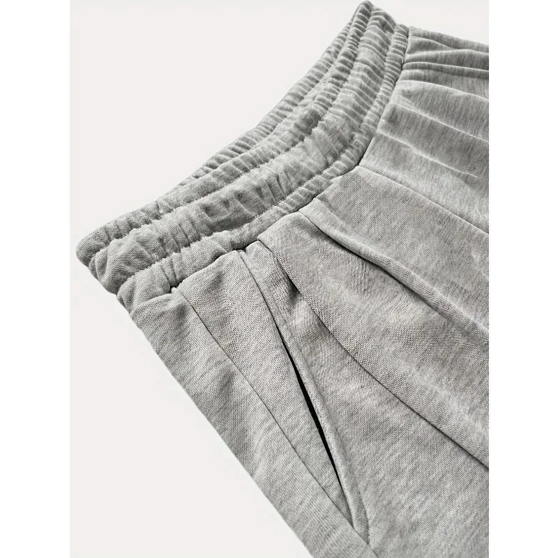 Lässige, einfarbige, lockere, mittellange bis lange Strandshorts mit Elastizität für bequemes Outdoor- und Freizeittragen zu jeder Jahreszeit. – Detail 7