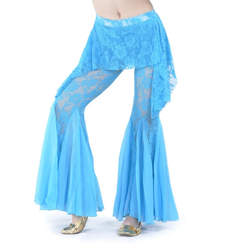 Sexy New Women Belly Dance Pants Lace Bollywood Indian Dance Costumes Tribal Dancewear Clothes Flares Pants Adult Tight Trousers