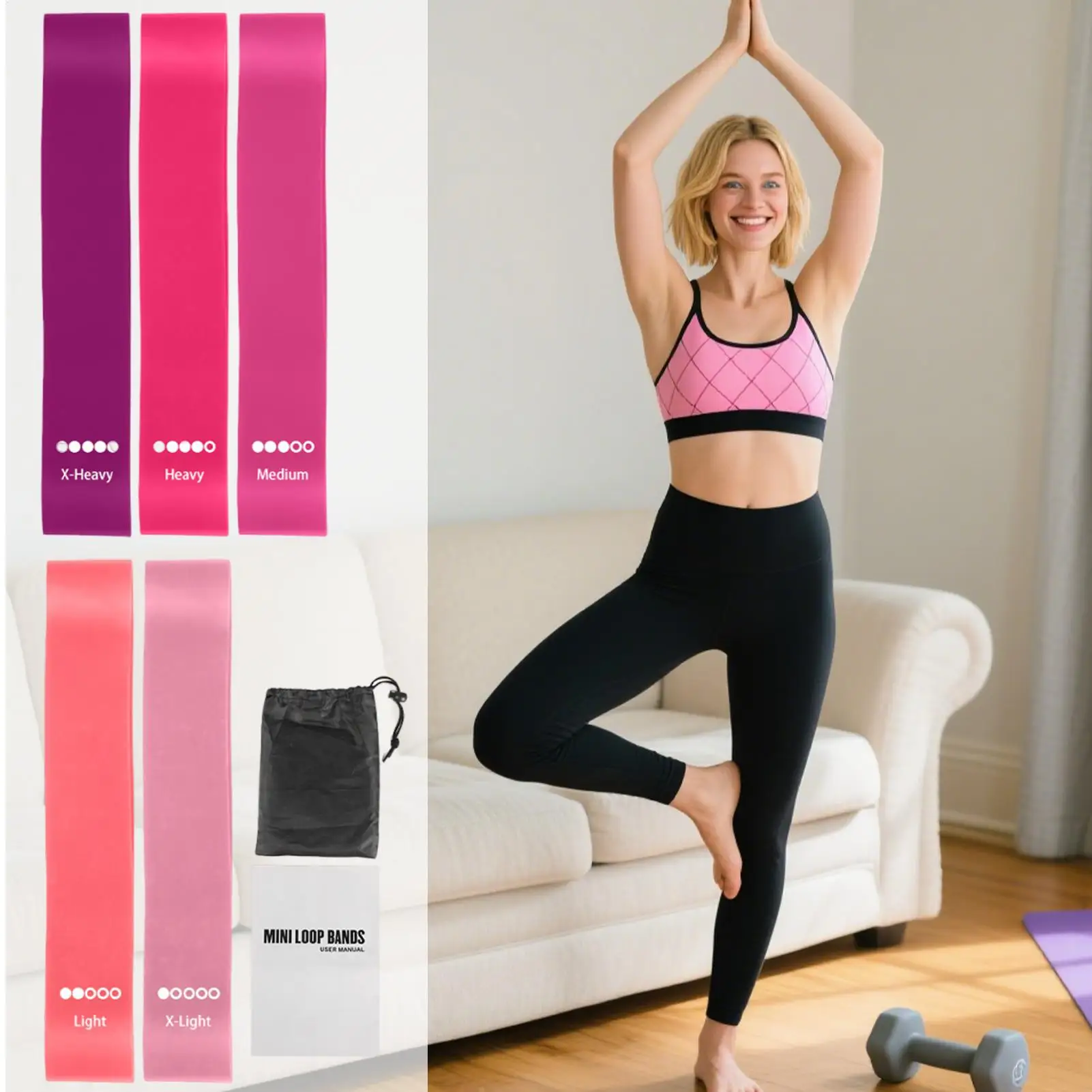 Resistance Bands for Working Out Stretching Belt for Fitness Elastic Pilates Pull Resistance Bands Equipment for Butt Gym