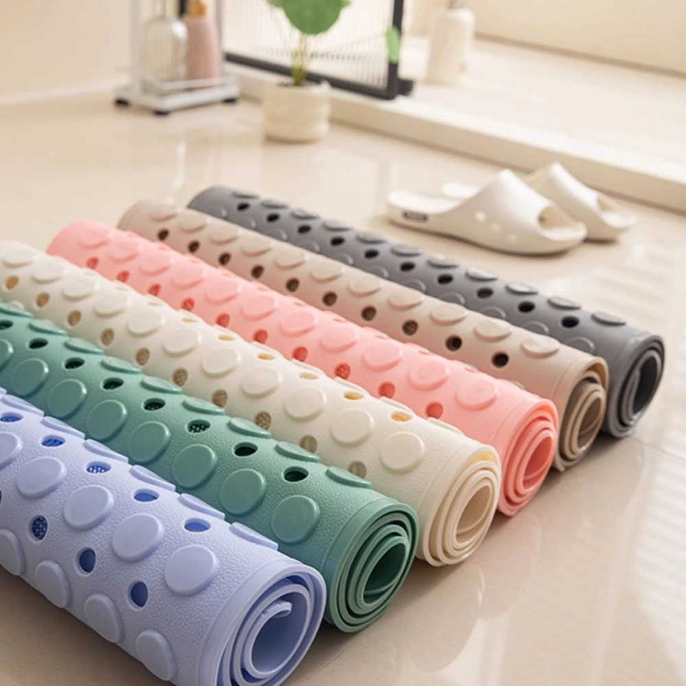 Bath Mat for Tub and Shower Anti-Slip with Suction Cups Exfoliating Foot Scrubber with Drain Holes Massage Points