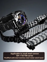 Farm Oak modified stainless steel bracelet Watchband For Casio G-SHOCK GA-2100 GM2100 GM-110 GA110 DW5600 Men Metal WatchStrap