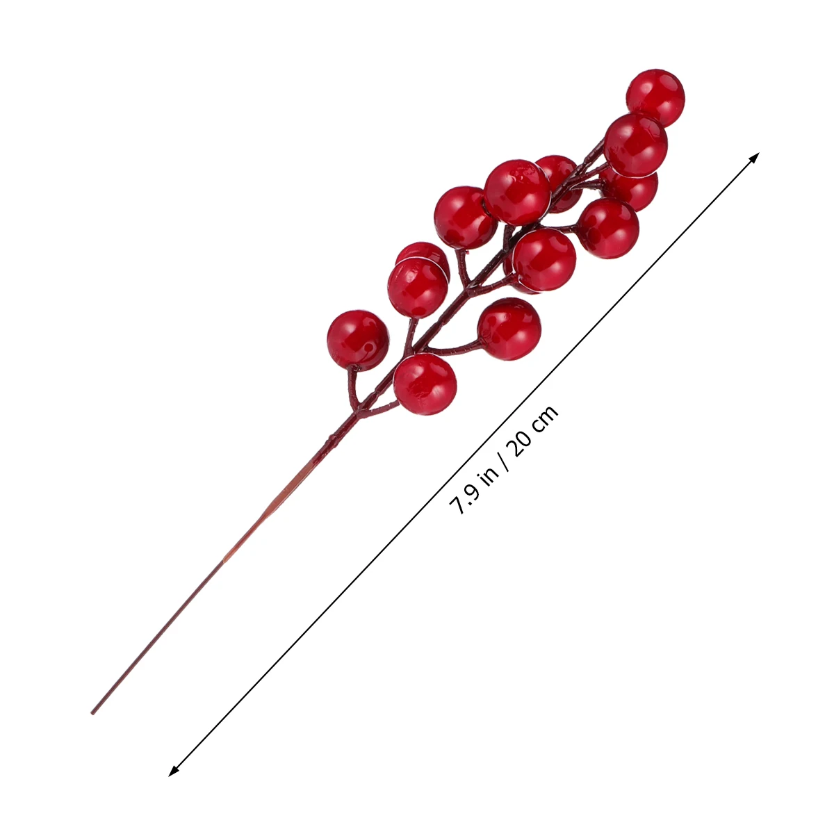 

20 Pcs Bouquet Simulated Berries Pine Needle Red Christmas Decorations Wreath Gift Wrapping