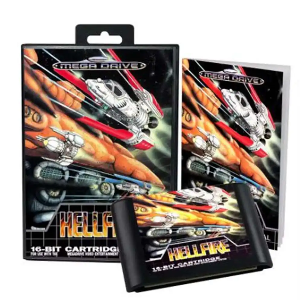 

Hellfire with Box and Manual for 16 Bit Sega MD Game Cartridge Megadrive Genesis System