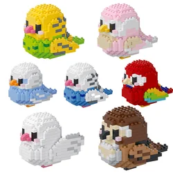 DIY 3D Mini Diamond Blocks for Adults - Animal World Grey Parrot & Cockatiel Building Set - Creative Bricks Construction Toy