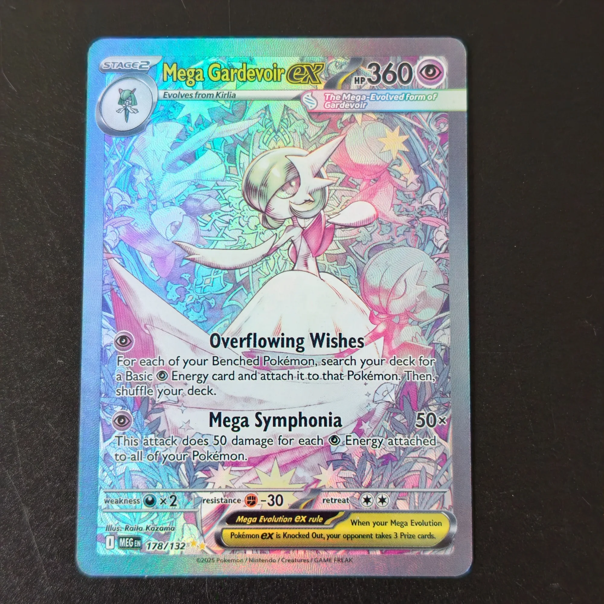 Proxy TCG Pokemon Mega Evolution ex SAR Full Art Holo Cards Mega Venusaur Gardevoir Lucario Kangaskhan Anime Collection Cards view 4