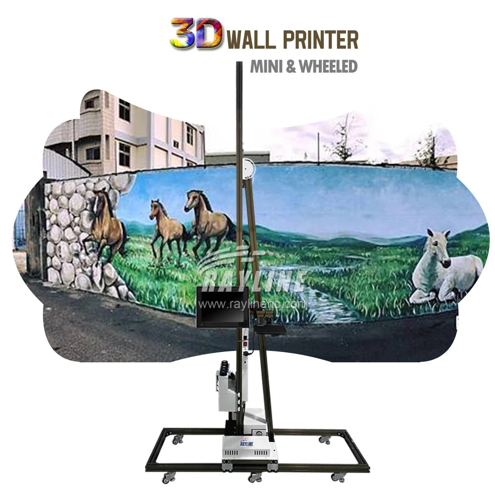 Outside 3D Wall Printer Machine Mural Decor Vertical Direct to Wall Printer For Sales Inkjet Printer For Wall Mural