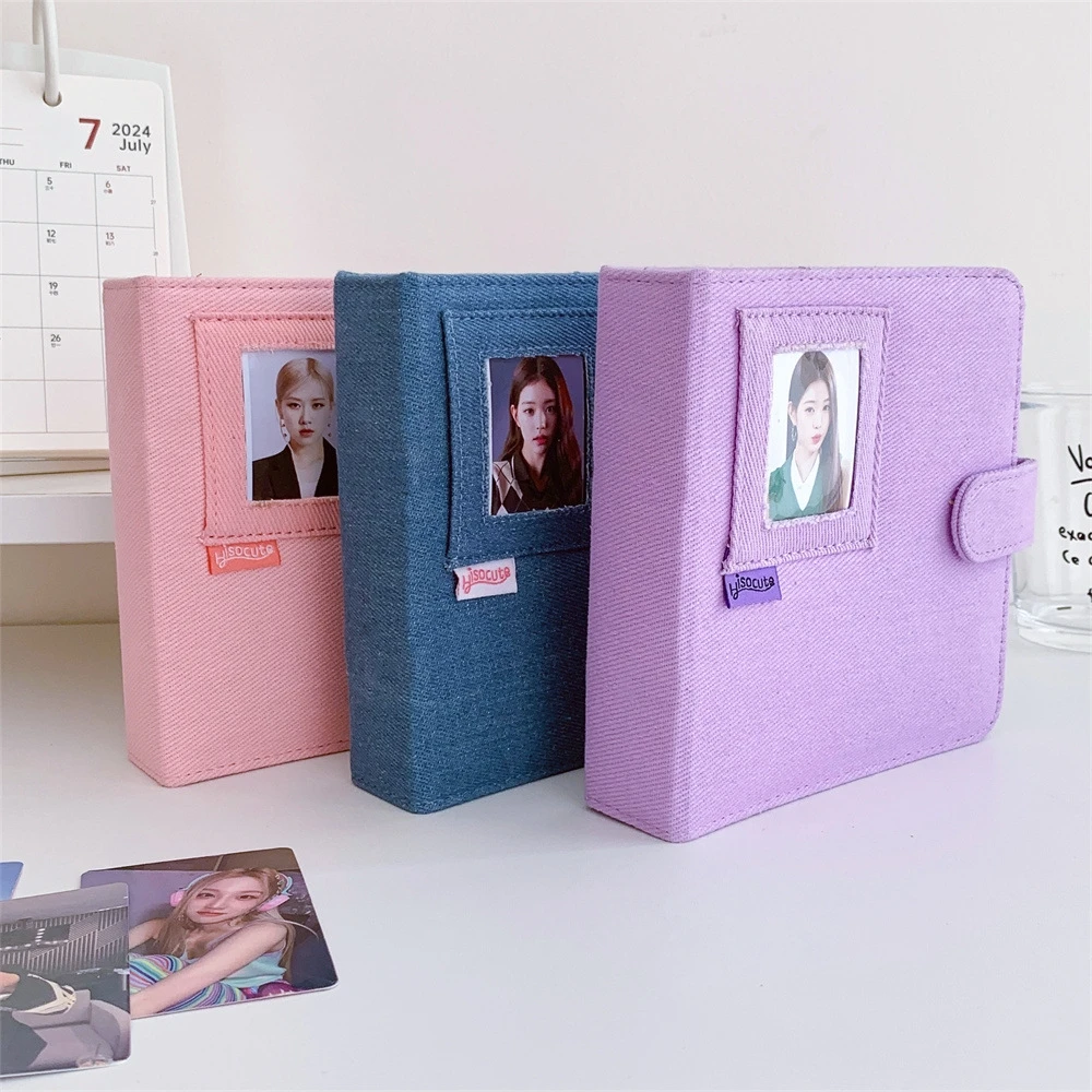 A7 Denim Minimalist Korean Style Loose-Leaf Photo Album for KPop Photocard Collectors