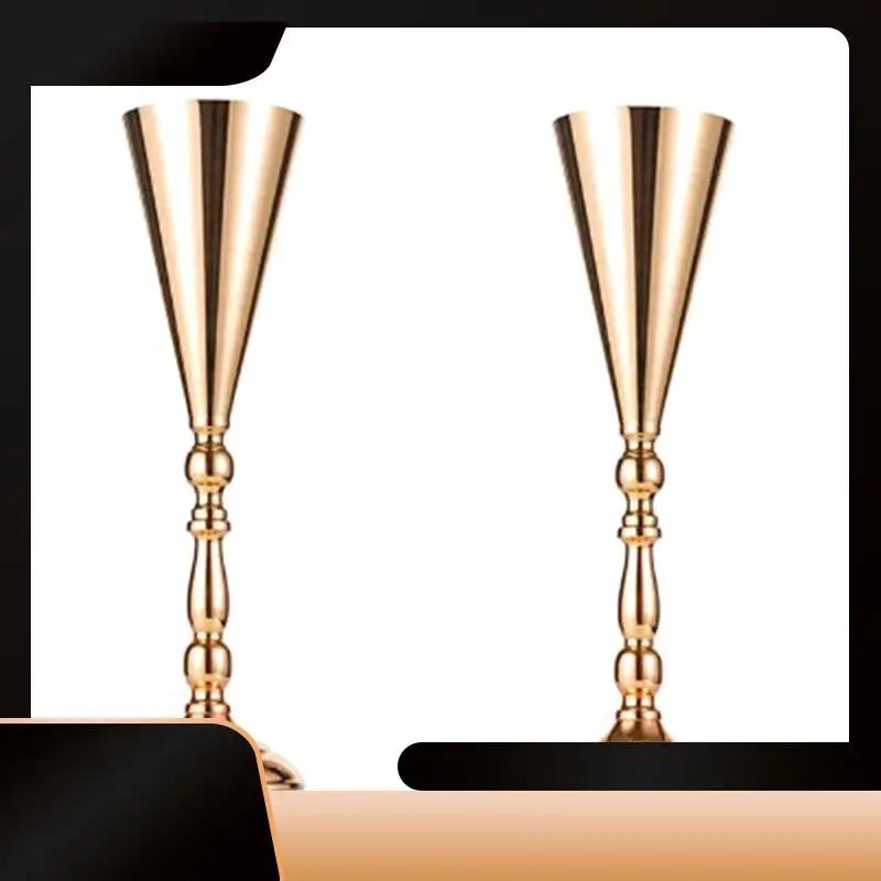 

2 PCS Tabletop Flower Vase Wedding Centerpiece Decor Metal Flower Stand Artificial Flower Ornaments For Anniversary Part-N38R