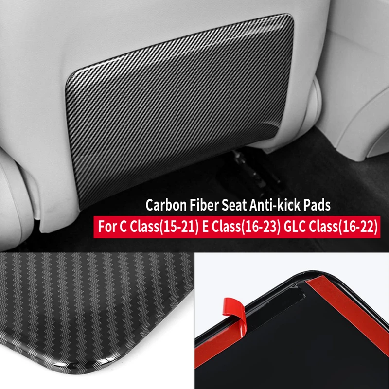 For Mercedes Benz C E GLC Class W205 W213 X253 Coupe C253 2015-2022 2023 Front Row Seat Anti Kick Trim Cover Protective Pad Mat