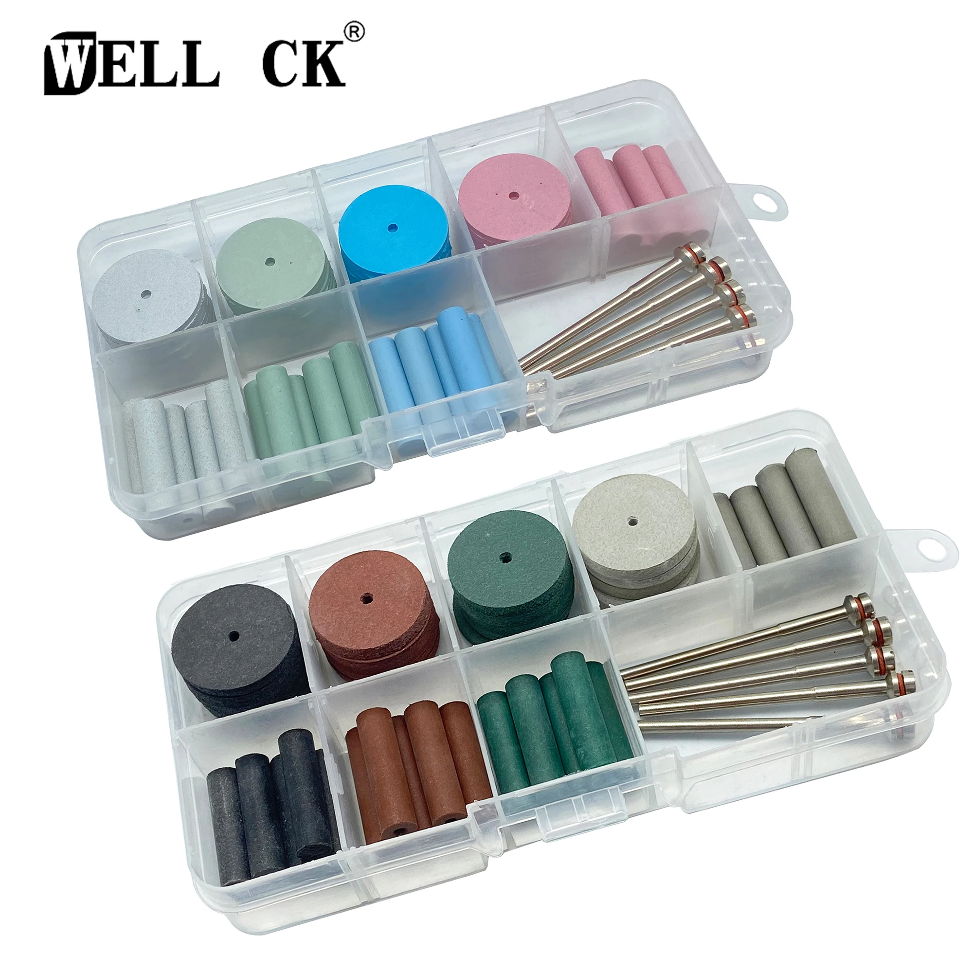 Dental Polishing Wheel Kits Round Silicone Rubber Grinding Polishing Disc Teeth Polisher Low-Speed Teeth Whitening Materials