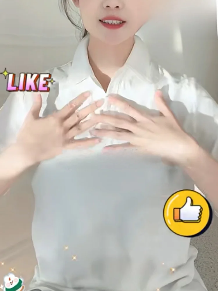 Top da donna in chiffon con colletto elegante, ampio, versatile, colore lungo, alla moda, casual, per donna