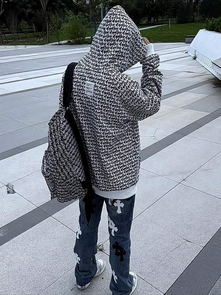 

Свитшот-худи High Street Sle American свободного кроя с принтом-надписью, дышащий, ветрозащитный, эластичный, полноразмерный