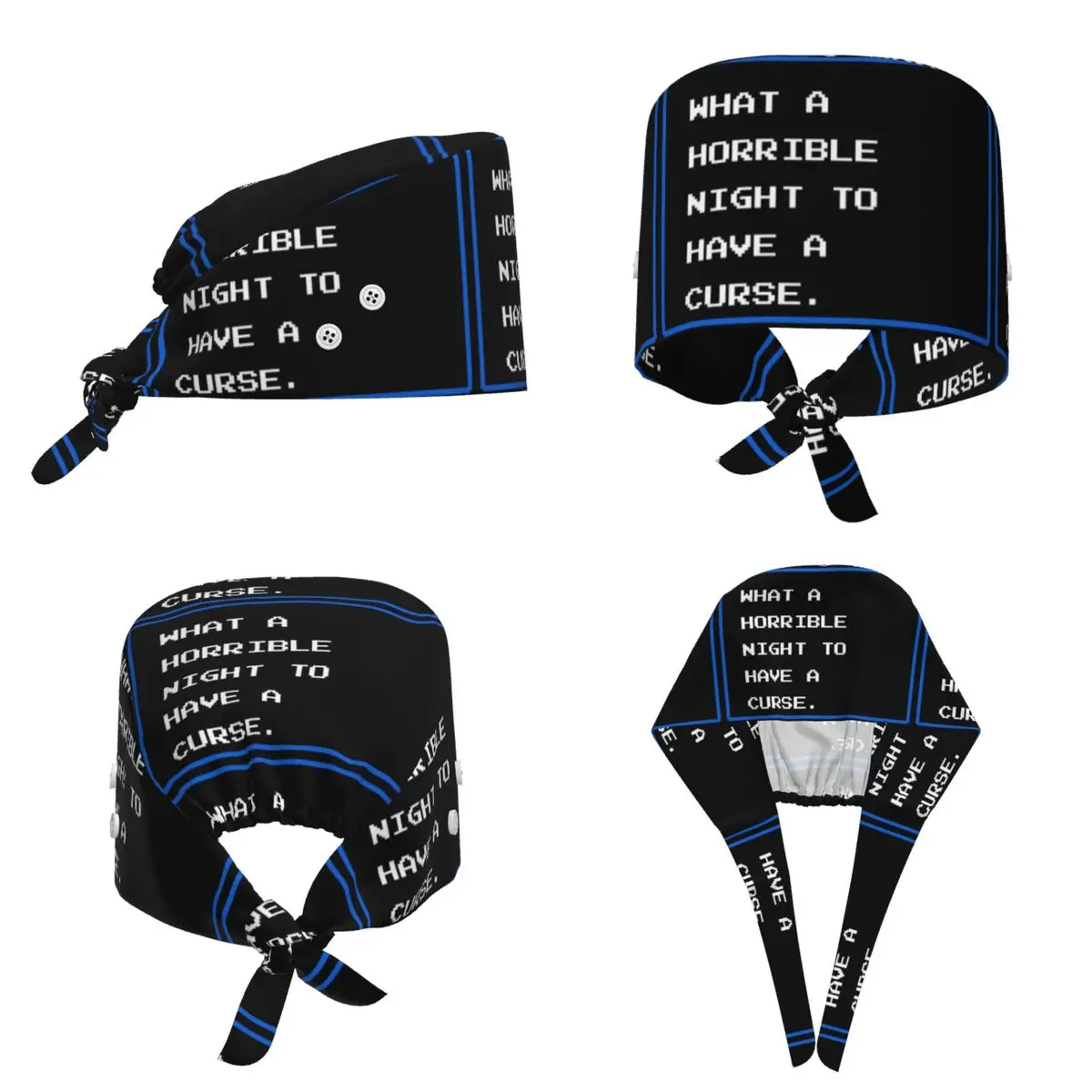 What A Horrible Night To Have A Curse Castlevania Game Scrub Hat Doctor Working Surgical Cap Unisex Adjustable Nursing Caps