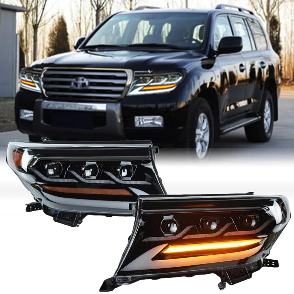 

Car Led Headlight For Toyota Land Cruiser Accessories 2007-2015 Full Leds DRL Turn Signal Headlamp Assembly