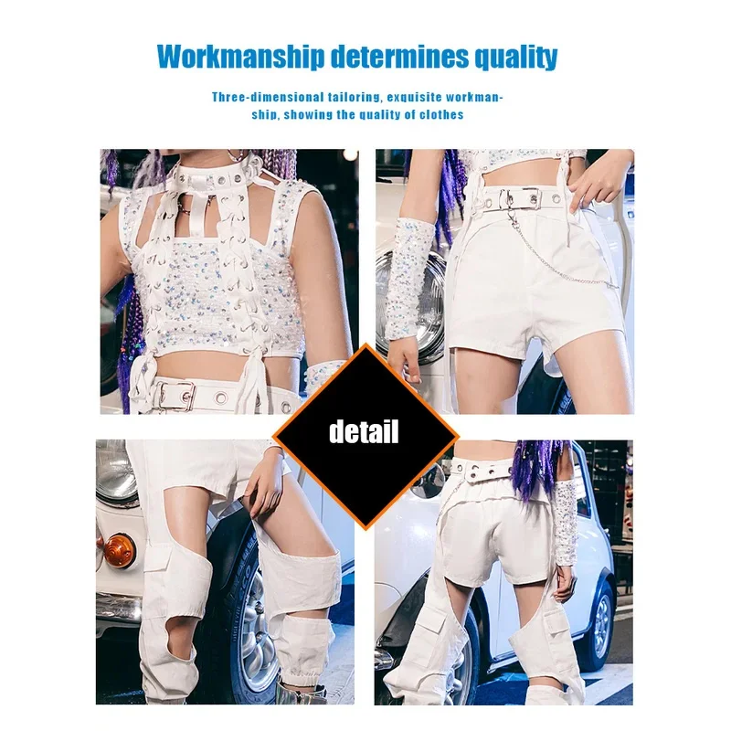 ZZL K-PoP ملابس الاطفال زي الجاز ملابس رقص فتاة المنصة موضة ملابس الأطفال الهيب هوب مجموعة المد فتاة باردة