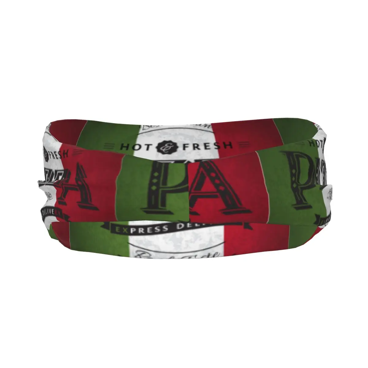 Sports Sweatband Breathable Headband Sweat Hair Head Band Retro Grunge Italian Flag And Typographic Elements Yoga Headband