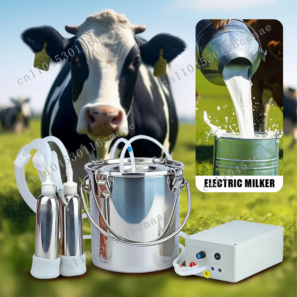 Electric Cow Sheep Milking Machine Milker Household Stainless Steel Veterinary Milk Sucking Equipment Animal Husbandry Equipment
